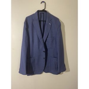 CI by Tom James Navy Blue Three Front Pocket Sport Coat‎ 44-48R? 32" Long